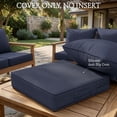 thumbnail image 2 of Pakunoda 24" X 24" Patio Furniture Cushion Covers, 2 Set of Waterproof Outdoor Deep Seat Cushion Replacement Slipcovers, Outdoor Cushion Covers with Zipper for Patio Furniture, Navy Blue, 2 of 7
