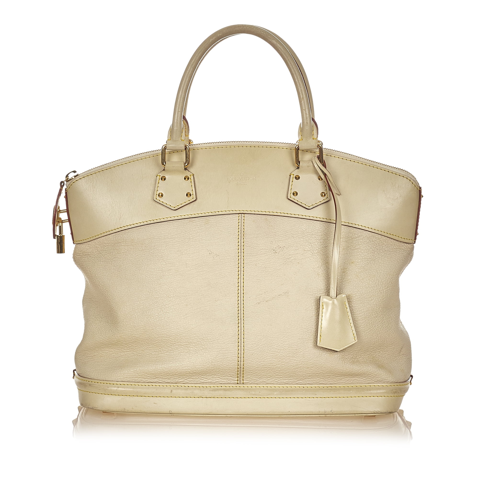 Women Louis Vuitton Suhali Lockit Calf White Handbag Top HandleBag - Walmart.com