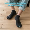 thumbnail image 4 of 5 Pairs Men Toe Socks, Five Finger Socks Cotton Soft and Low Cut Breathable Socks for Men (Black), 4 of 7