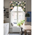 thumbnail image 4 of Summer Flowers Swag Valances for Windows, Small Curtains Drapes, Farmhouse Botanical Tropical Plant Leaves Kitchen Window Curtains Over Sink Window Treatment Valance for Bedroom/Bathroom 56"x36", 4 of 5