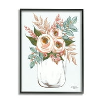 Stupell Industries Delicate Pink Ranunculus Florals Vintage Farm Jar, 16 x 20, Designed by Michele Norman