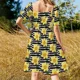 thumbnail image 5 of Vestido de manga corta con estampado de girasoles, vestido ajustado, ropa de mujer, novedades, vestido de lujo., 5 of 7