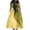 Yellow P159, variant on Plus Size Formal Dresses for Curvy Women 3/4 Sleeve A-Line Flowy Printing Maxi Dress Pockets Yellow 5XL