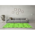 thumbnail image 3 of Ahgly Company Indoor Rectangle Abstract Green Modern Area Rugs, 4' x 6', 3 of 4