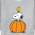 thumbnail image 3 of Peanuts - Snoopy Woodstock Pumpkin - Men's Crew Neck Fleece Pullover, 3 of 6