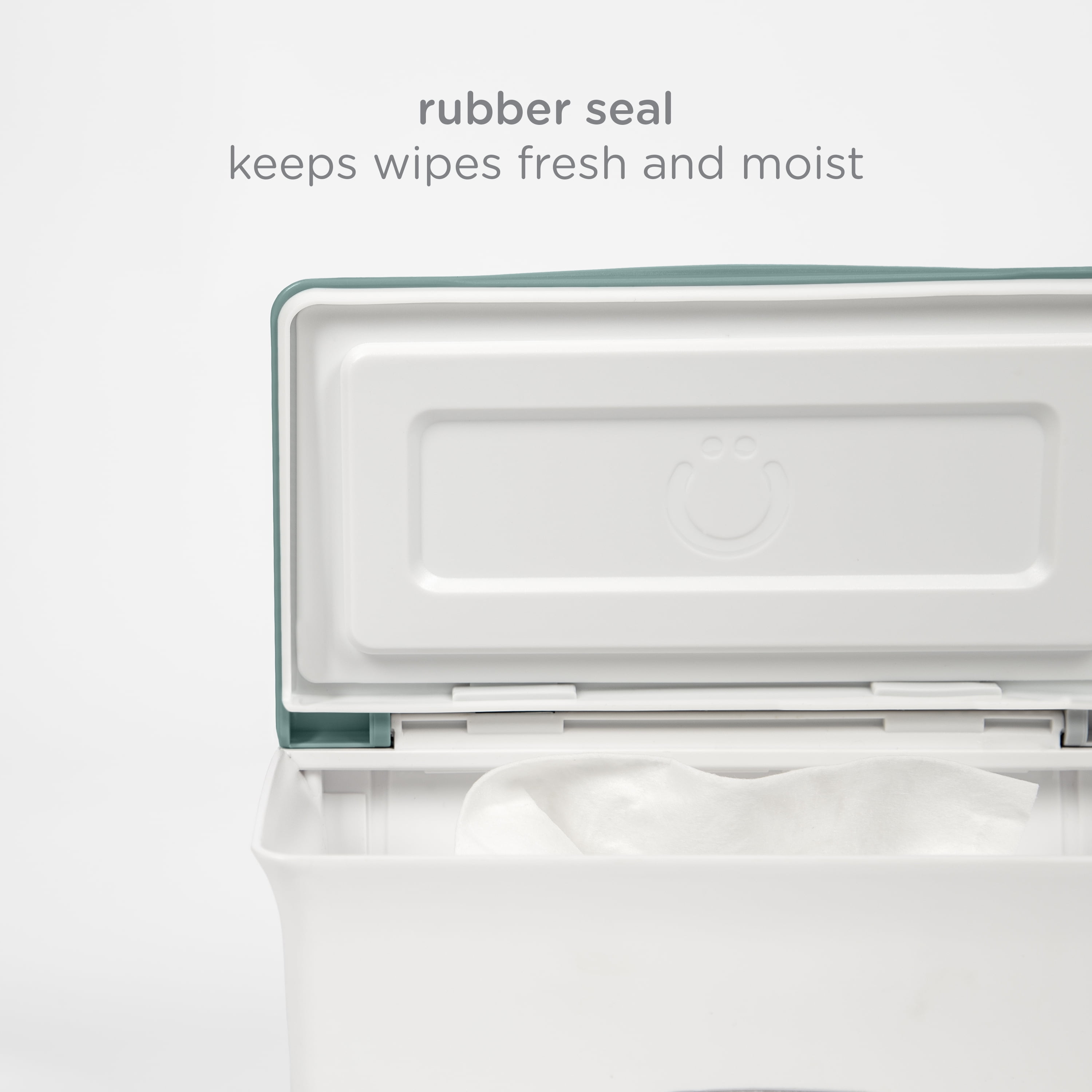 Ubbi Baby Wipes Dispenser Features Weighted Plate and Secure Seal, Open Water, 1 Count Per Pack