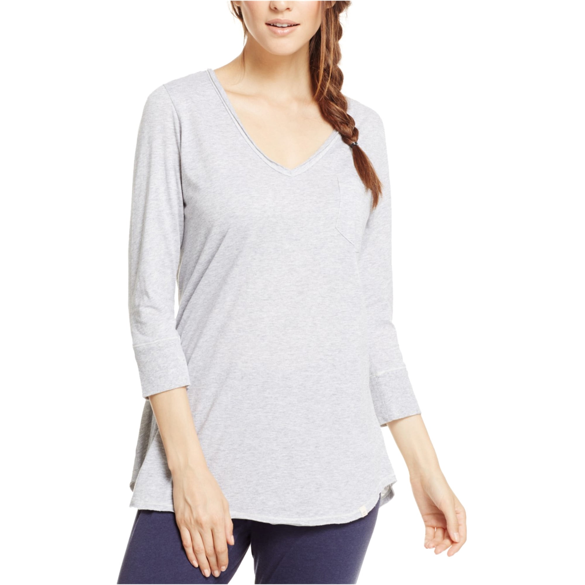 Lucky Brand - Lucky Brand Womens V-NECK Basic T-Shirt, Grey, Medium ...