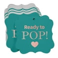 thumbnail image 3 of Inkdotpot Real Rose Gold Foil Ready To Pop Baby Shower Tags Favor Bracket Shape Hang Pack Of 50 Paper Tags, 3 of 6