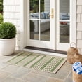 thumbnail image 4 of Safavieh Courtyard Caroline Striped Indoor/Outdoor Area Rug, Green/Beige, 2'7" x 5', 4 of 18