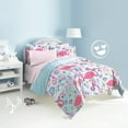 thumbnail image 4 of Dream Factory Flamingo Full 7 Piece Comforter Set, Polyester, Microfiber, Pink, Child, 4 of 14