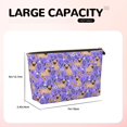 thumbnail image 4 of Picia Pugs and Flowers Printed Leather Travel Toiletry Bag,Cosmetic Organizer, Makeup Travel Bag, Durable Travel Pouch, Compact Toiletry Bag, Travel Accessories, 4 of 6