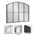 thumbnail image 2 of Kate and Laurel Forsyth Transitional Wide Arched Windowpane Wall Mirror, 36 x 28, Black, Decorative Traditional Window Mirror with 8 Individual Panes for Stylish Home Decor, 2 of 8