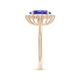 thumbnail image 3 of ANGARA Natural 1.9 ct Tanzanite Engagement Ring with Floral Diamond Halo in 14K Rose Gold for Women (Size-9x7mm) | December Birthstone, Anniversary, Jewelry Gift for Women | Natural Tanzanite Ring, 3 of 9