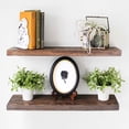 thumbnail image 1 of Willow & Grace Designs Floating Shelves, Dark Walnut, 24 Inch, (Set of 2), 1 of 7