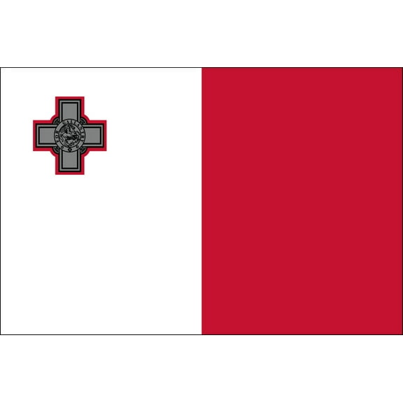 Y H M National Flag Malta Flag 4 x 6 feet Bunting For Marine Industrial Use