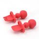 thumbnail image 1 of Juego de 2 pares de cucharas y tenedores de silicona, utensilios de autoalimentación para bebés, entrenamiento práctico para bebés (rojo), 1 of 2