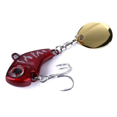 GXFCAI 4# Rotating Tail VIB Lure Long Shot Vibration Bait Spinner Spoon Jigs Fishing ¶ V8T2