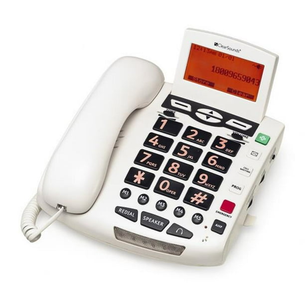 ClearSounds Communications CS-WCSC600 Numérique Amplifié Téléphone de Liberté avec Pleine Puissance ClearDigital - Blanc - Pack de 6