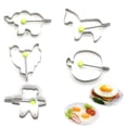 thumbnail image 1 of Food Grade Material Egg Rings, Nonstick Egg Mold for Customizing Hamburgers, Easy to Clean Stainless Steel Egg Shaper with Non-Iron Handle, Portable for Cooking on-the-go, 1 of 7