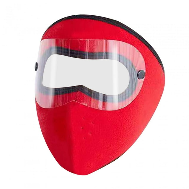 Winter Windproof Eye Protection Ear Protection Ski Coldproof Face Red