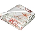 thumbnail image 4 of Coral Blanket Colorful Corals and Starfish Soft Cozy Flannel Lightweight Warm Travel Couch Throw Blankets for Bed Living Room Decor Gifts for Kids Adults 50"x40", 4 of 6