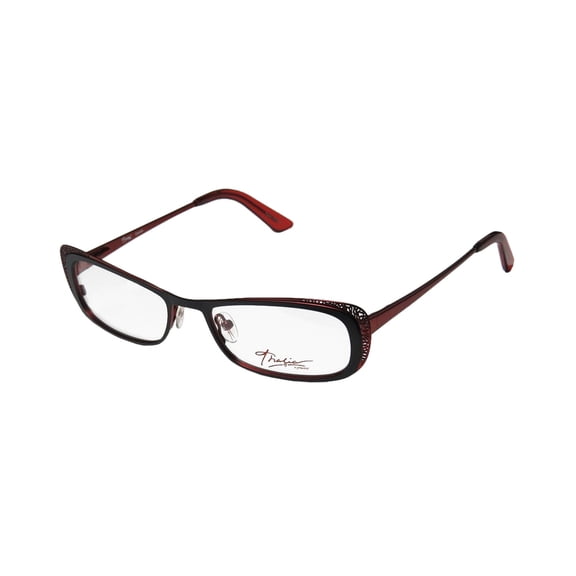 NEW THALIA CANELA WOMENS/LADIES CAT EYE FULL-RIM BLACK / RED STUNNING CAT EYE TRENDY BUDGET FRAME DEMO LENSES 52-17-133 FLEXIBLE HINGES EYEGLASSES/EYE GLASSES