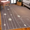 thumbnail image 3 of Abstract Art Decorative Rug, Flowers with Dotted Lines Vintage Inspirations in Romantic Composition, Quality Carpet for Bedroom Dorm and Living Room, 6 Sizes, Mauve Taupe, by Ambesonne, 3 of 4