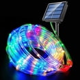 thumbnail image 3 of Honche Solar Rope Lights Outdoor Waterproof 33ft 100 LEDs Tube String Decoration Lighting Multi Color, 3 of 8