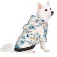 thumbnail image 2 of Honeii Rose Flowers Print Small Dog Hoodies Pet Hooded Sweatshirts Fall Winter Puppy Cat Sweaters Warm Clothes for Small Dogs Outfits Costume-X-Small, 2 of 7