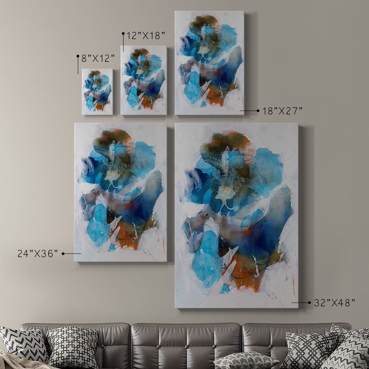 Misty Blue II Premium Gallery Wrapped Canvas - Ready to Hang
