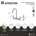 thumbnail image 5 of Kingston FB7798ALSP Victorian Two-Handle 4-Hole 8" Centerset Kitchen Faucet with Side Sprayer in Brushed Nickel, 5 of 5