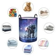thumbnail image 6 of Kll Astronauts Start Running Waterproof Foldable Laundry Hamper Bucket With Handles For Storage Bin,Kids Room,Home Organizer (Medium), 6 of 8