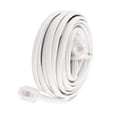 thumbnail image 4 of Unique Bargains White RJ11 6P4C Modular Telephone Extenstion Cable 10ft, 4 of 5