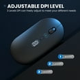 thumbnail image 6 of Wireless Office Mouse with Battery Level Visible, Ultra Slim 2.4G Rechargeable Mouse 1600 DPI for Mac/Ipad, 6 of 9