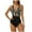 C-Black, variant on Wyobmus Women One Piece Swimsuit Tummy Control Deep Neck Bathing Suit High Waisted Mesh Sheer Monokini Swimwear A-Olive Green