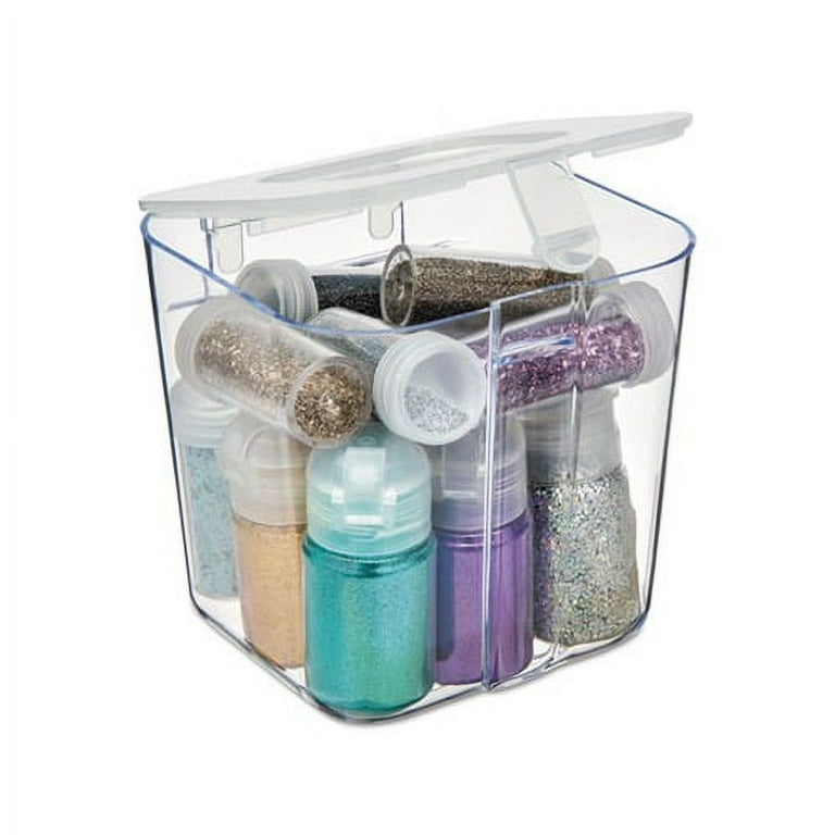 Deflecto Stackable Caddy Organizer Containers Small Clear