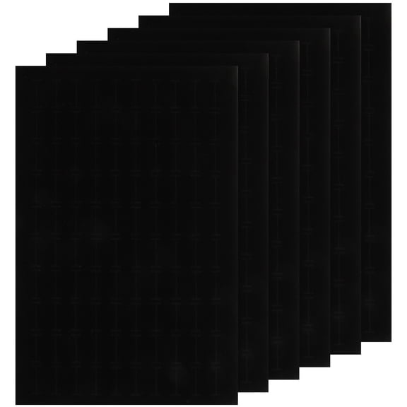 STRANDCHIC Black Velvet Earring Organizer , 6-Piece Jewelry Drawer Inserts for Display and Storage