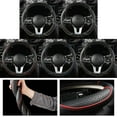 thumbnail image 6 of SPRING Leather Steering Wheel Cover With Unique Diamond Check Pattern For Drivers, 6 of 9
