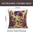 thumbnail image 2 of LALILO Throw Pillow Covers Colorful Floral With Roses Watercolor Green Cushion Cover 18" x 18", 2 Pack, 2 of 6