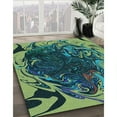 thumbnail image 2 of Ahgly Company Indoor Rectangle Patterned Deep-Sea Blue Area Rugs, 3' x 5', 2 of 6