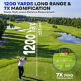 thumbnail image 4 of Golf Rangefinder with Slope, 1200 Yards Range Finder for Golf/Hunting 7X Magnification with Flag Pole Locking Vibration, Golf Gifts Pcs, 4 of 10