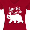 thumbnail image 4 of Inktastic Auntie Bear in White Women's V-Neck T-Shirt, 4 of 5