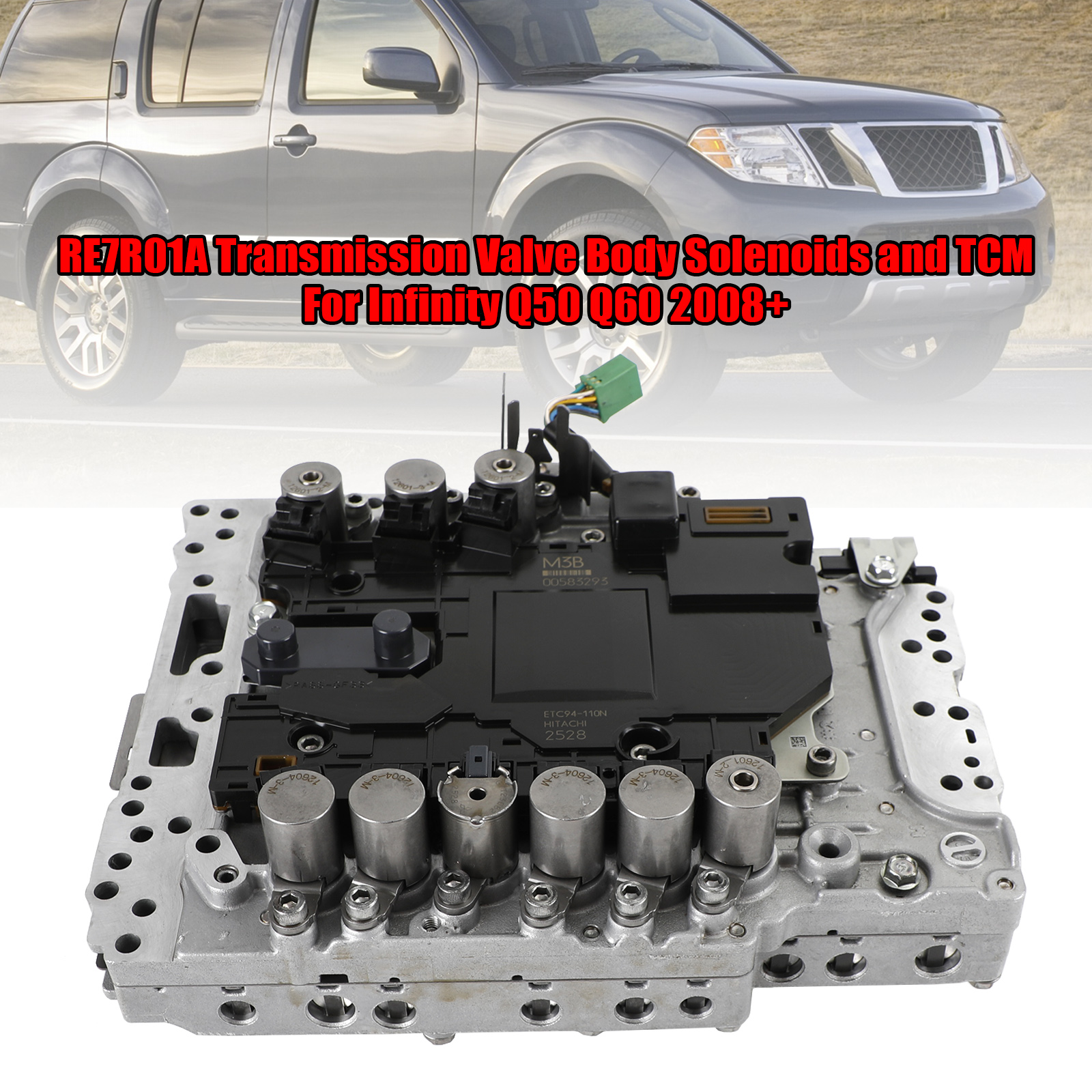 RE7R01A Transmission Valve Body Solenoids and TCM For Infinity Q50 Q60