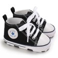 thumbnail image 1 of Walkers Zapatillas De Lona De Moda Para Bebés Recién Nacidos Niños Primeros Pasos Zapatos De Suela Suave Antideslizante Mocasines (0-18 M), 1 of 4