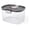 Grey Clear,1-Piece,5-Quart Prokeeper, variant on ProKeeper International Airtight Food Storage Container 3 Quart Terracotta Disk for Cookies Baked Goods Brownies Marshmallows Stackable Dishwasher Pantry Organizers