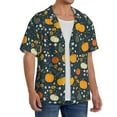 thumbnail image 2 of Gukieu Pumpkin Print Men's Short-sleeved Shirts, Button-down Pocket Shirts, T-shirts, Beach Vacation Travel Summer Clothing-3X-Large, 2 of 5