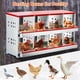 thumbnail image 4 of Historyli Nidos de 8 compartimentos para gallinas,desplegables y con ruedas,nidos Dulex para gallinas con recogida de huevos,nidos para gallinas,patos y aves de corral,gallinero metálico con percha., 4 of 8