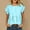Sky Blue, variant on Gamivast Flutter Short Sleeve Shirts for Women Crewneck Ruffle Trim Blouses Casual Loose Fit Peplum Tunic Tops Flowy Babydoll Summer Basic Tees for Daily Wear Green XL