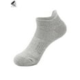 thumbnail image 2 of PULLIMORE 3 Pairs Mens Ankle Sports Socks Breathable Cotton Cushion Low Cut Sock for Athletic Running (Gray), 2 of 7