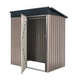 thumbnail image 2 of AECOJOY 46 Cu ft. Outdoor Trash Can Storage Shed Waterproof Horizontal Storage Cabinet in Brown&nbsp;, 2 of 8